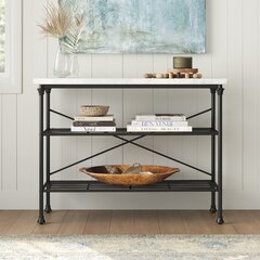 Tall black online console table